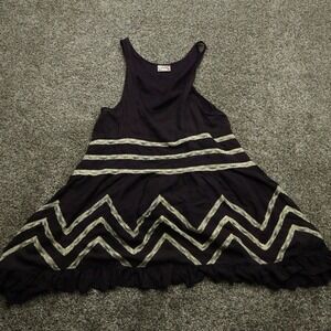 Intimately Free People Dress Women's Small Purple Polka Dot Lace Ruffle Sleevele